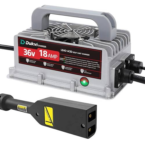 36V 18A Golf Cart Battery Charger for EZGO TXT D-Style Plug Smart Charger for Lead-Acid Batteries