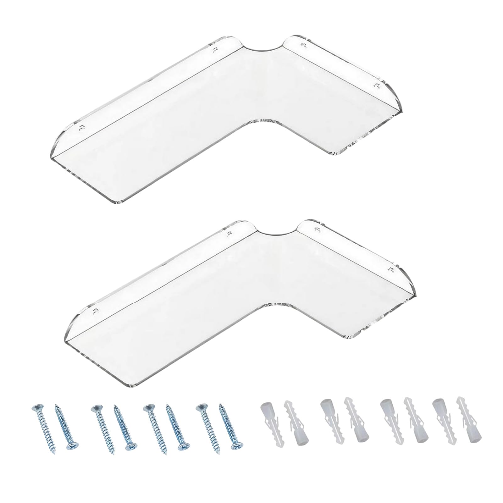 Nucelit Long-Lasting Acrylic Corner Shelf for Bathroom Kitchen Living Room Storage Easy Mount