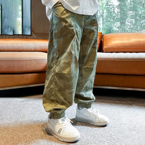 veolaimy 子供用カーゴパンツ C-グリーン 130