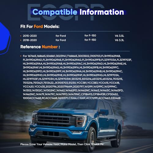 Image of ECCPP AC Compressor with Clutch 2018-2020 for Ford for F-150 3.3L | Fast Cooling Air Conditioning Compressor