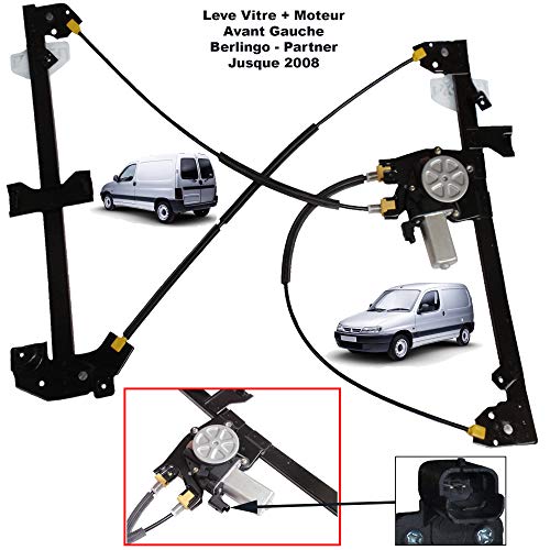 APDISTRIBUTION Mecanisme de Leve Vitre Electrique avec Moteur Avant Gauche Chauffeur Conducteur pour Berlingo Partner de 1996 à 2008 9221.G3