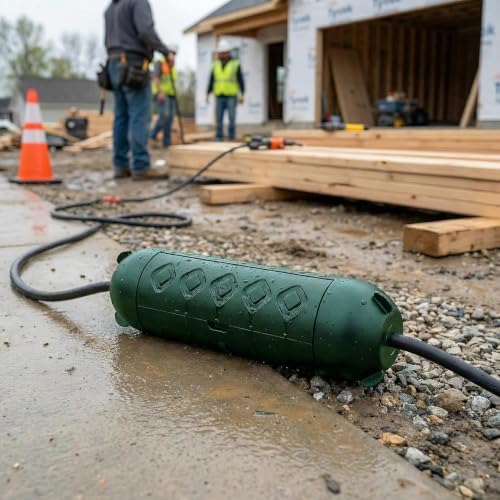 2 Pack Green Outdoor Extension Cord Cover, Waterproof Protector - 5