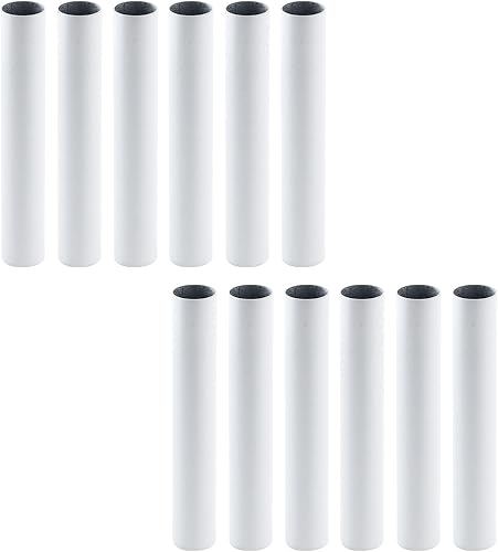 Fundas para velas de candelabro, fundas blancas para velas, fundas de 4 pulgadas, piezas de repuesto de candelabros de metal, 12 unidades