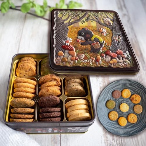 【国産米粉 9種のクッキー缶】グルテンフリー クッキー 1箱(36枚入り) 詰め合わせ 米粉 小麦不使用 お菓子 ギフト 焼き菓子 スイーツ プレゼント 贈答用 - 朝ごはんラボ - 商品画像