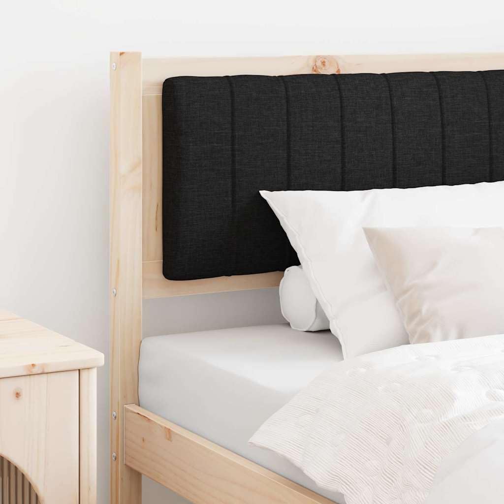 Tête de lit capitonnée, Marron 90 cm, en Pin Massif Durable, Rembourrée en Tissu Polyester, pour Chambre, Design Moderne