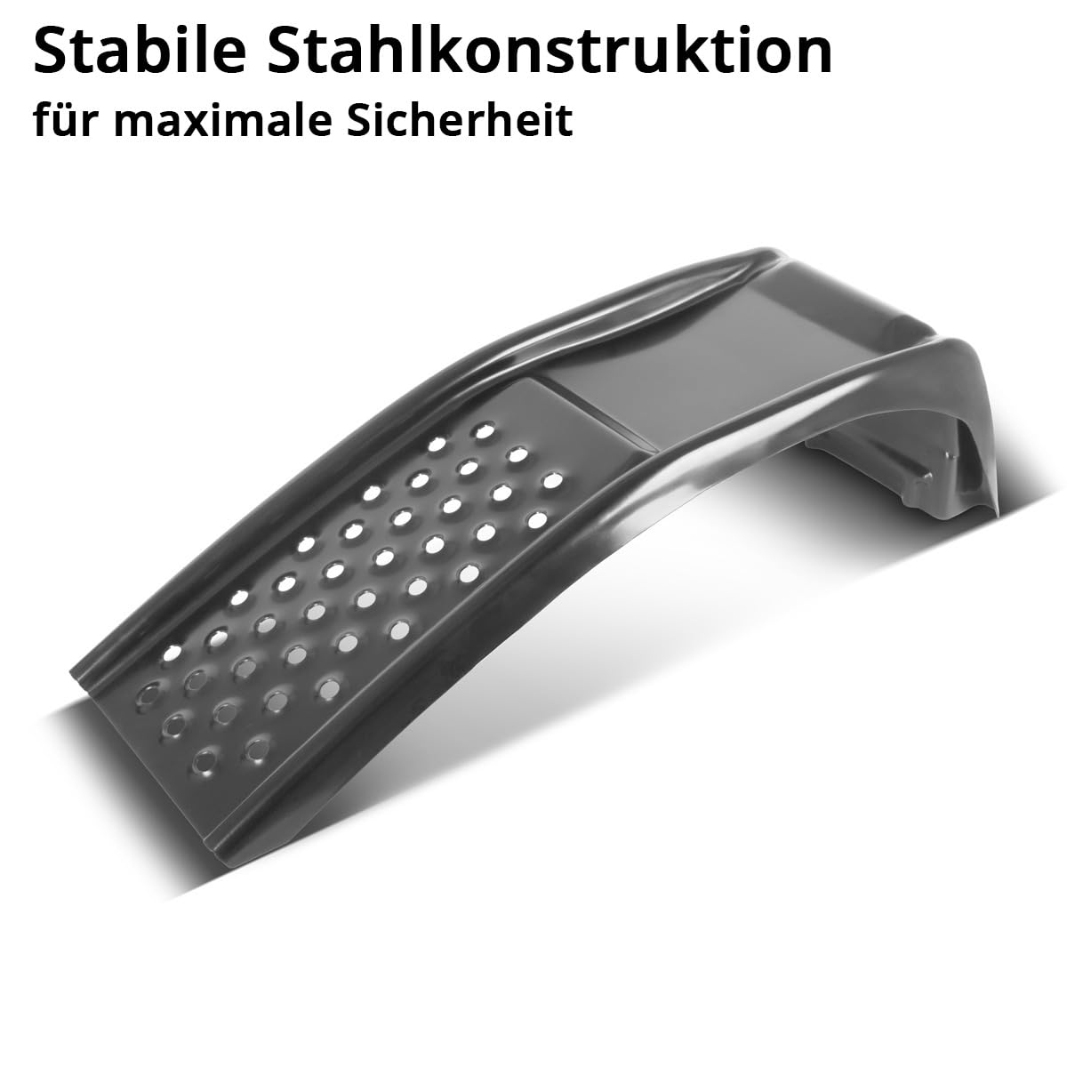 STAHLWERK Auffahrrampen – 2 Stahl-Auffahrrampen mit 3.6 t Traglast pro Paar, für Reifenbreiten bis 230 mm, 900 x 300 x 240 mm, 2 x Auffahrkeile PKW/LKW