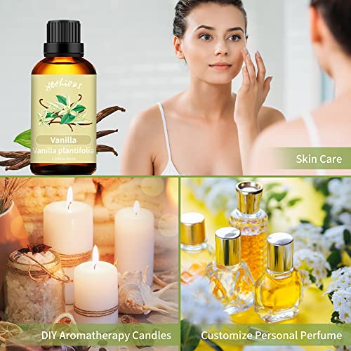 Yethious Vanilla Essential Oil Vanilla Essential Oill For Diffuser, Perfume, Body, Skin, Hair, Candle Soap Making Vanilla Fragrance Oil 100Ml #TOP3