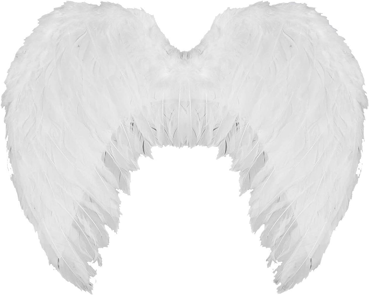 Ladies Angel Wings - Pair Of Large White Angel Wings With Attached Feathers - Adults Christmas Nativity Play Xmas Party Fancy Dress Accessory (One Size)