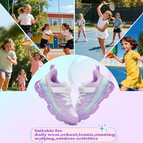 Image of JMFCHI Boys Girls Kids Sneakers Knitted Mesh Running Tennis Athletic Shoes