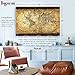 Decor MI Vintage World Map Canvas Wall Art Retro Map of the World Canvas Prints Painting Framed and Stretched Map for Living Room Bedroom Ready to Hang 24