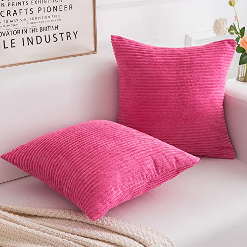 Yonous Corduroy Cushion Covers, Soft Square Decorative Throw Pillow Home Decor for Living Room Couch Bed Sofa Set of 2 Pack - Image 3