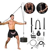 PELLOR LAT and Lift Pulley Cable System Men Women Professional Home Fitness Equipment Forearm Wri...