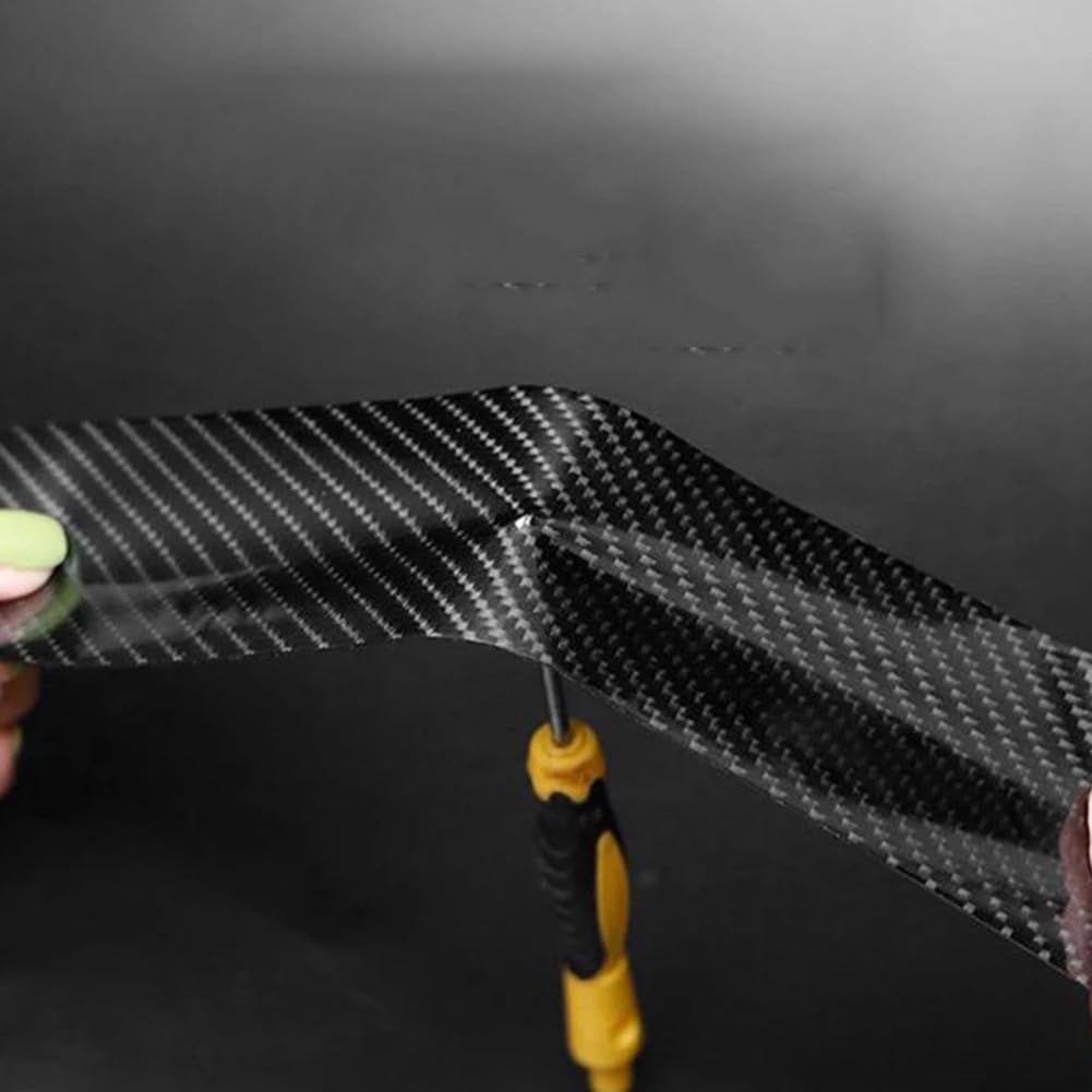Adesivi protettivi per telaio bici, materiale in fibra di carbonio 5D antigraffio Protezione antiusura per bicicletta, adatta a mountain bike, bici da strada e bici pieghevoli, colore nero.