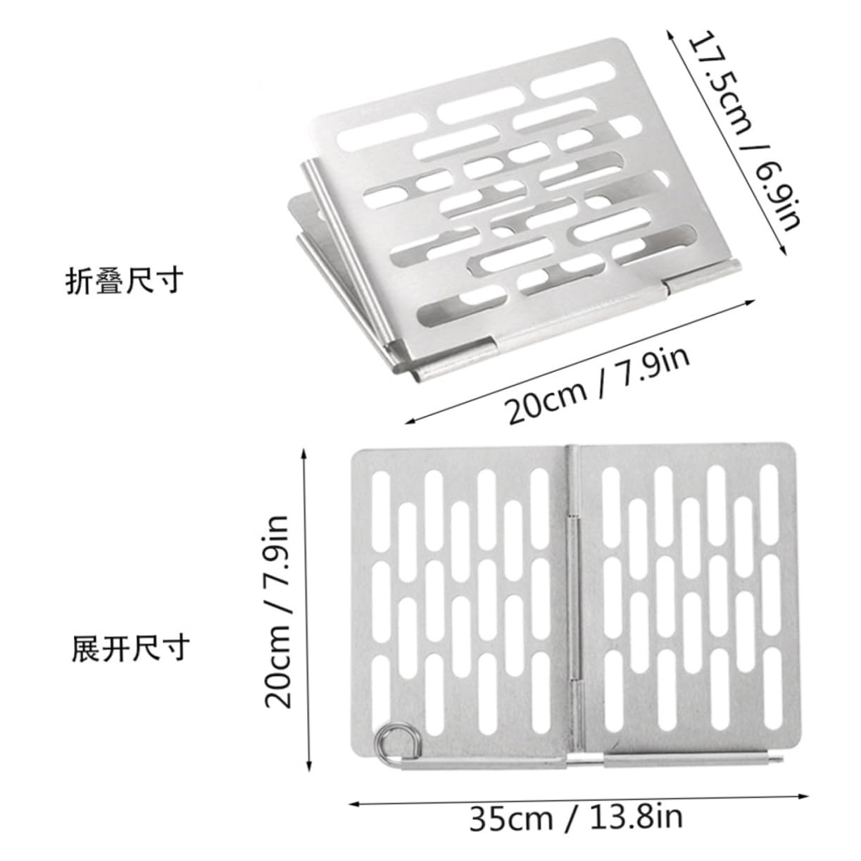 Parliky Mini Bbq Tools Set Stainless Steel Barbecue Grill Folding Grill for Park Compact Portable for Outdoor Bbq Camping Party