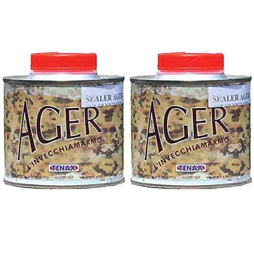 Tenax AGER Color Enhancing Granite Sealer Marble Sealer - 1/4 Liter (Pack of 2)