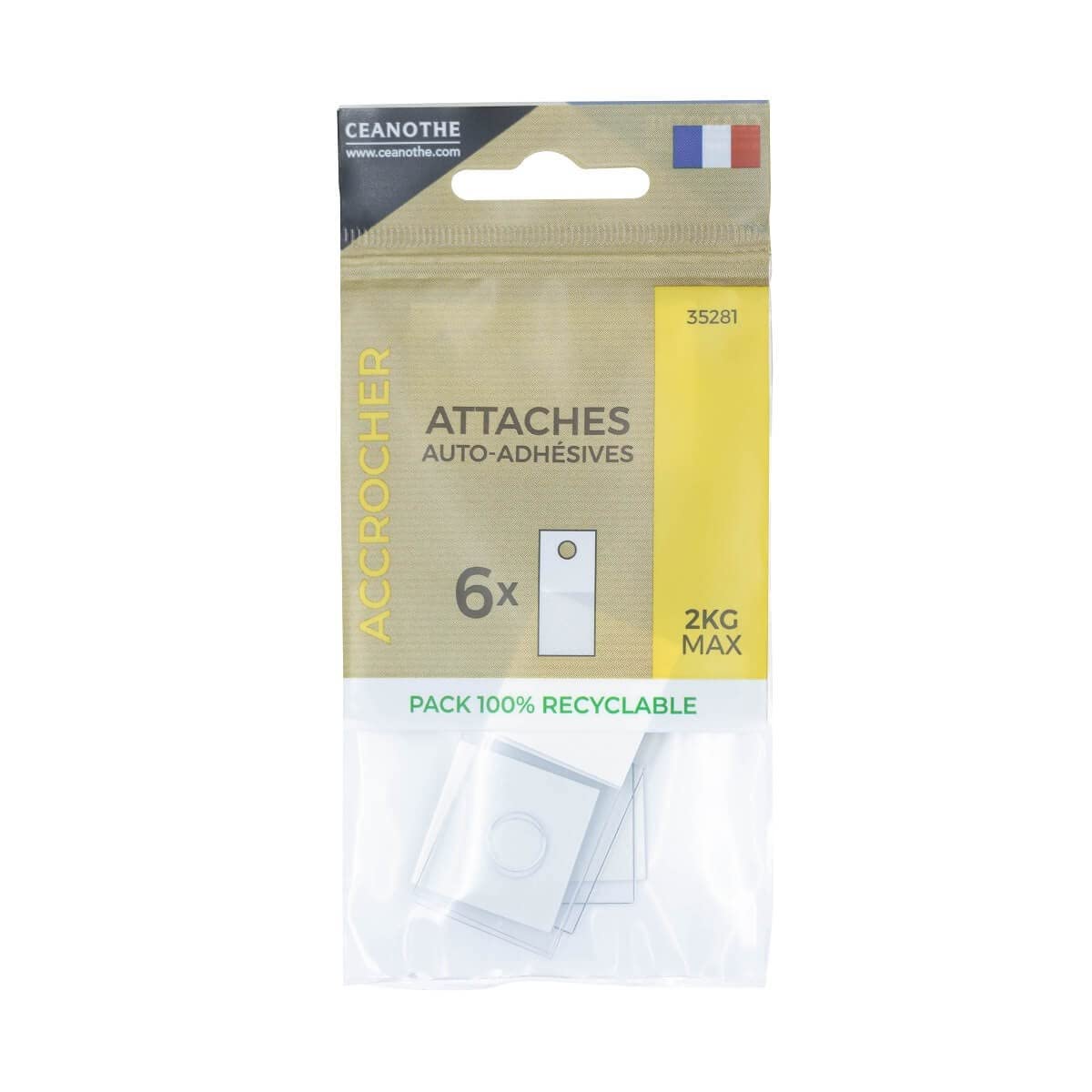 Pinces Sous-Verre Ceanothe - Lot De 6 | Acier 7mm | Pour Cadres Photo 4-8mm | Fabriqué En France