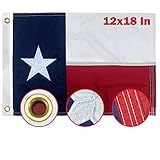 TOPFLAGS Texas Boat Flag 12x18 American Texas Flags for Boat Cabin Flags,Yacht Nautical Flag Nylon F