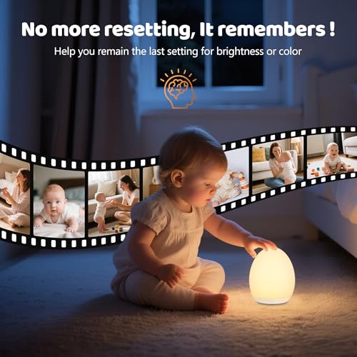 MediAcous Night Light for Kids 7 Colors Changing Egg Light for Nursery - image 8