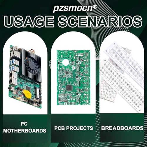 pzsmocn Silicone Flexible Jumper Wires Breadboard 24AWG 20cm Long 40 Sets / 120 Pcs for Dupont 2.54 mm Pitch Connector 1-Pin Red Male-Female Header Solderless Electronic Adapter Ribbon Cable