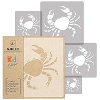 Stencil Plastica NAKLEO - 5 Pezzi Motivo Corallo, Per Decorazioni Fai Da Te - Foto 11