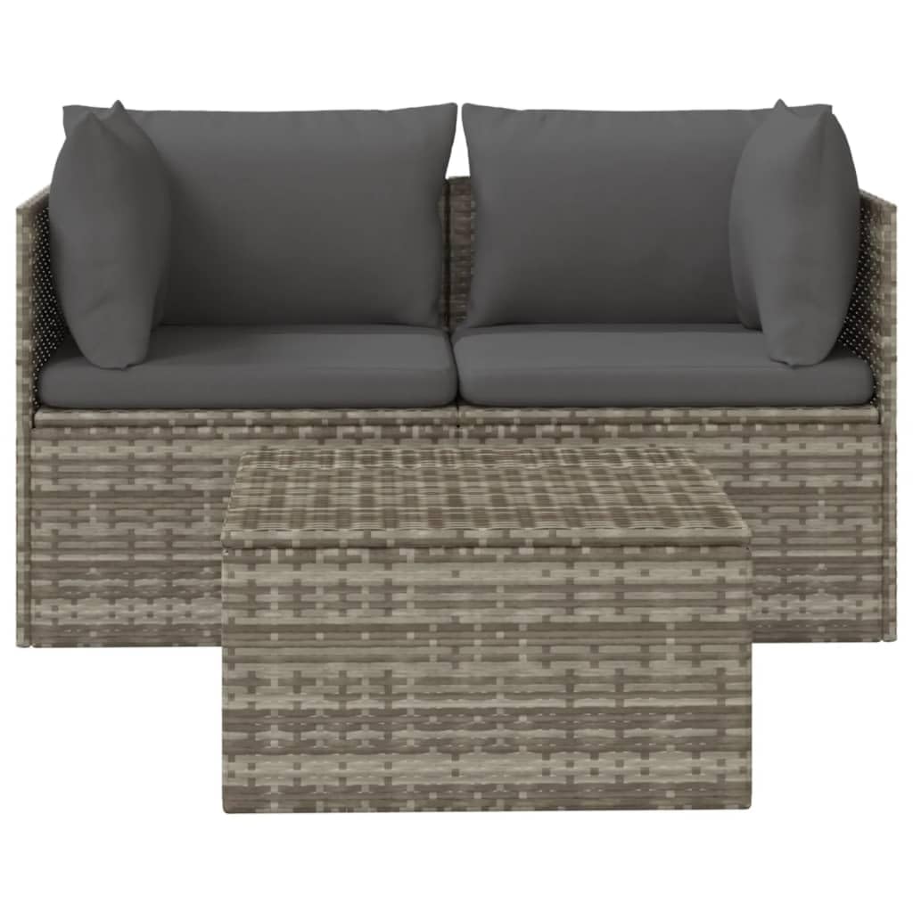 air lounge,poltrone gonfiabili da esterno,Set Divani da Giardino 3 pz con Cuscini in Polyrattan GrigioAdatto per giardino, patio, soggiorno