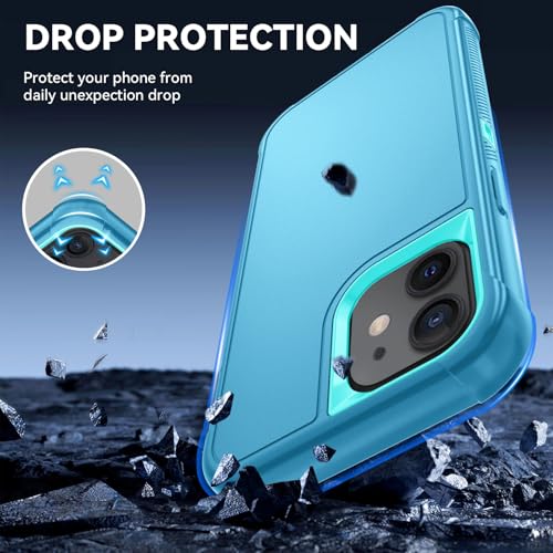 Image of SunStory Compatible with iPhone 11 Case with HD Screen Protector, 3-Layer Heavy Duty Full-Body Cover,3 in 1 Hybrid Protective Case for iPhone 11 6.1 inch,LakeSkyBlue