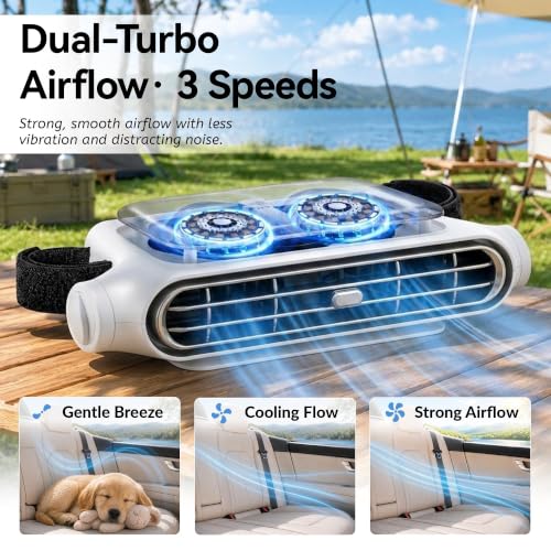 StyleLift Rechargeable Car Seat Fan White