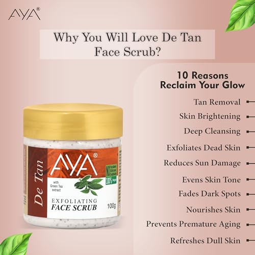 Image of AYA Coffee and De-Tan Scrub For Face & Body (100 Ml+100 Ml) |Revitalizing Tan Removal | Cleanser,Dead Skin | Blackhead Remover For Deep Exfoliation Scrub