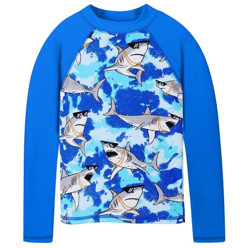 Image of TFJH E Girls & Boys Long Sleeve Rashgurad Swimsuit UPF 50+ Kids Swimwear Sunsuits