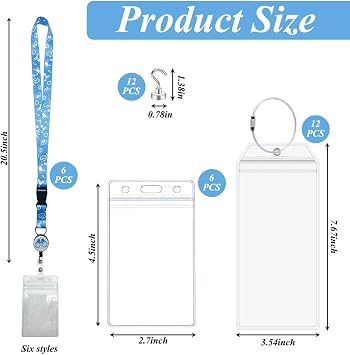 DAYUMKOU 6 Set Cruise Luggage Tags with Detachable Cruise Lanyard | Cruise Luggage Tags Include Hooks, Luggage Tag Holders for Carnival Cabins Cruise Essentials for Ship Cards