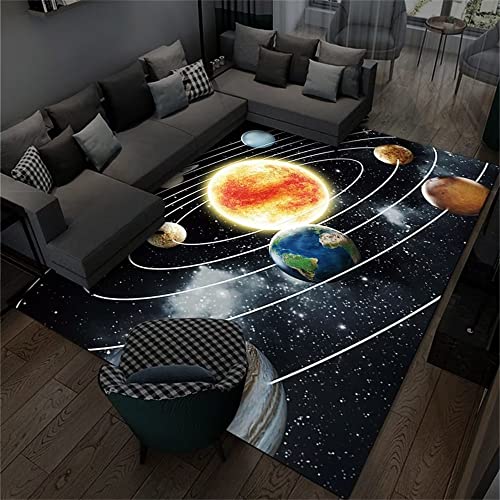 Tapis de chambre bleu confortable pour réchauffer un sol moderne