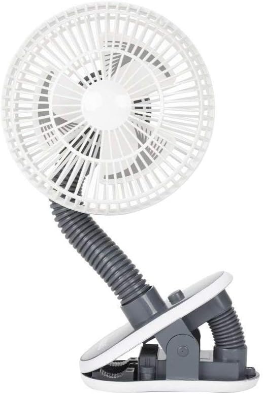 Diono Stroller Fan, Clip-On Portable Cooling Fan for Child Comfort, Grey (Discontinued by Manufacture)