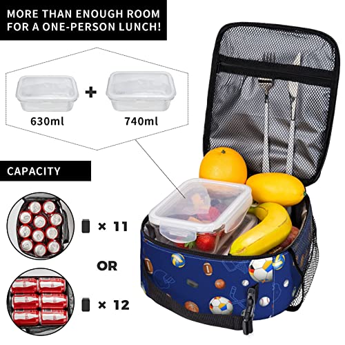 Cuesr Football Lunch Box Kids Boys Insulated Cooler Thermal Cute Lunch Bag Tote For School #TOP1