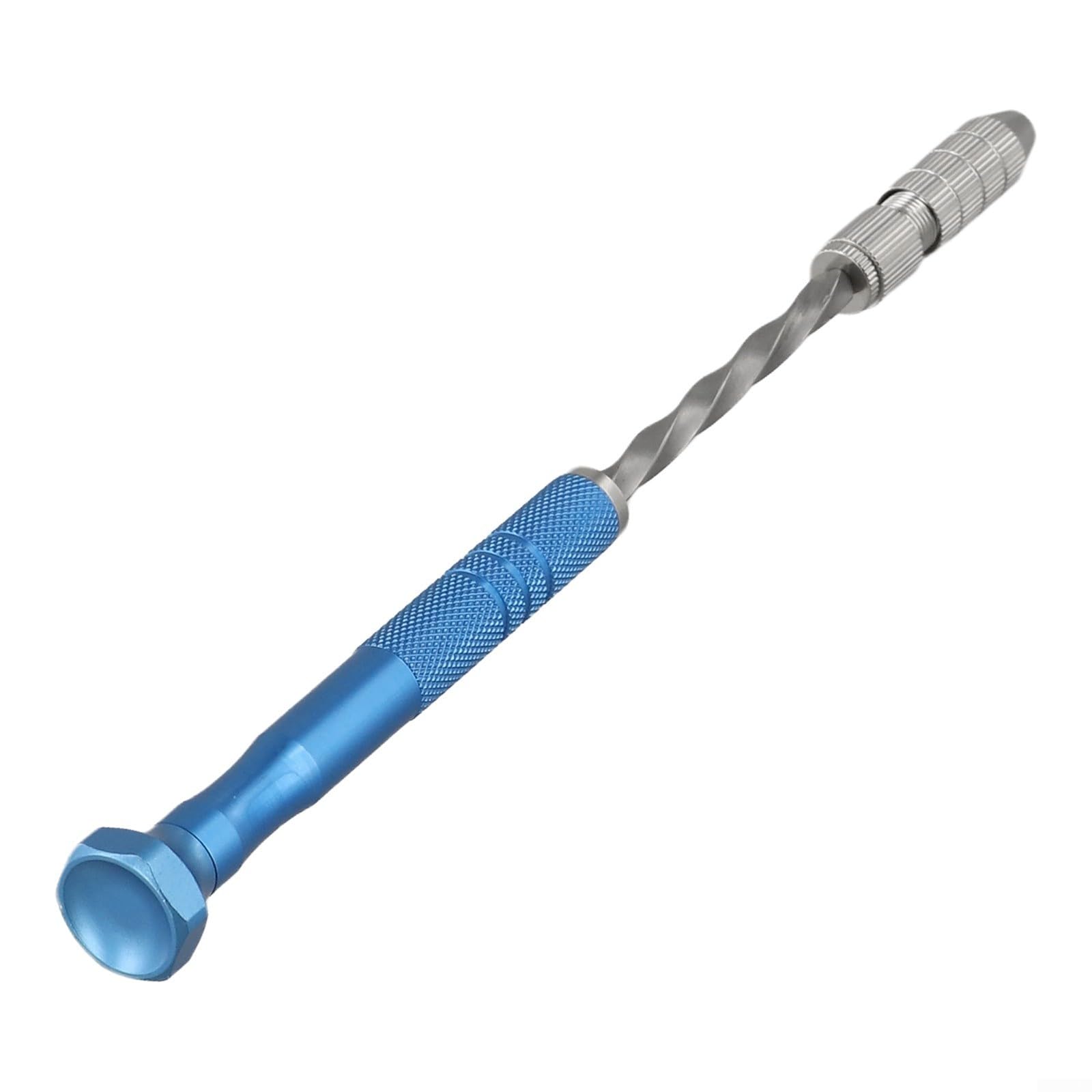 Semi-automatic hand drill with extended design for enhanced reach and smooth drilling on and tough surfaces