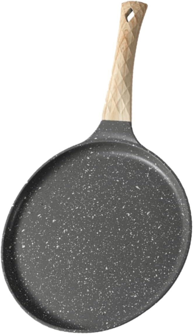 Aluminum Alloy 24cm Nonstick Frying Pan Crepe Maker Pancake Cooking Pan Portable for Home Kitchen