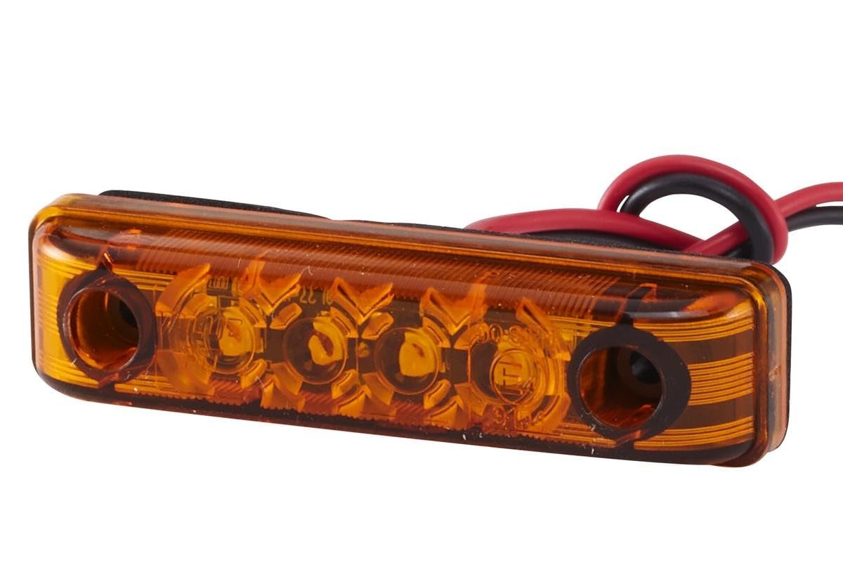 Hella Valuefit Light/Amber Marker Led, Rectangular, 24V, Bolt On, 65X11x16mm, 4 Led's, 2Ps357010101