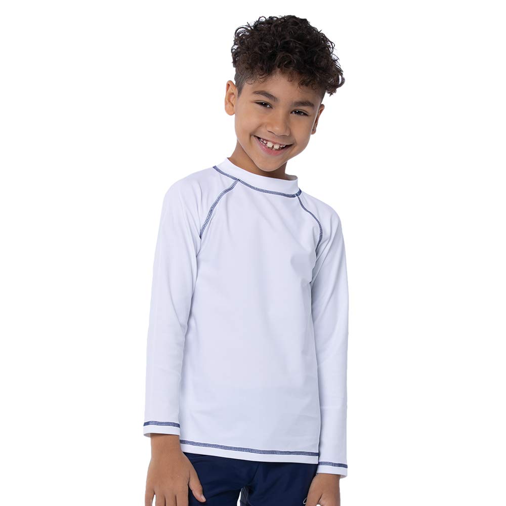 T-Shirt de Bain Anti-UV pour Garçon Maillot de Bain à Manche Longue Enfants Rashguard pour Surf Natation Plongée Plage