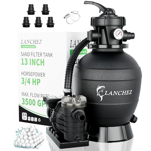 LANCHEZ Above Ground Pool Sand Filter Pump