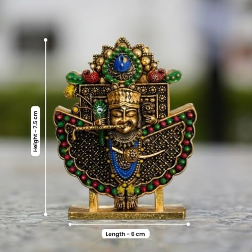 Image of VAMA Multicolor Sanwariya Seth Murti Siddh Siddh at Ujjain - Grace & Prosperity Idol | Lord Krishna Idol | Shrinathji Murti | Decorative Pooja Item for Home, Mandir & Gifting | Shrinathji Idol