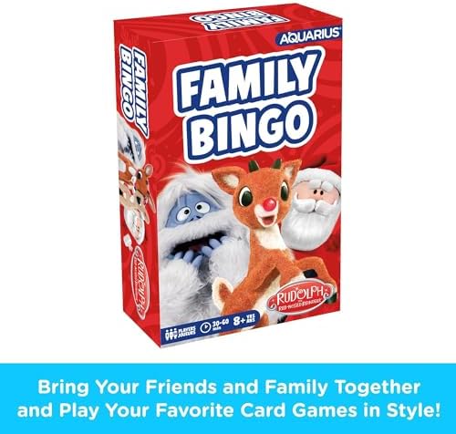 Aquarius Rudolph The Red-Nosed Reindeer Family Bingo - Officially Licensed Holiday Party Game Ages 8+, 2-18 Players - for Kids, Teens, and Adults image 5