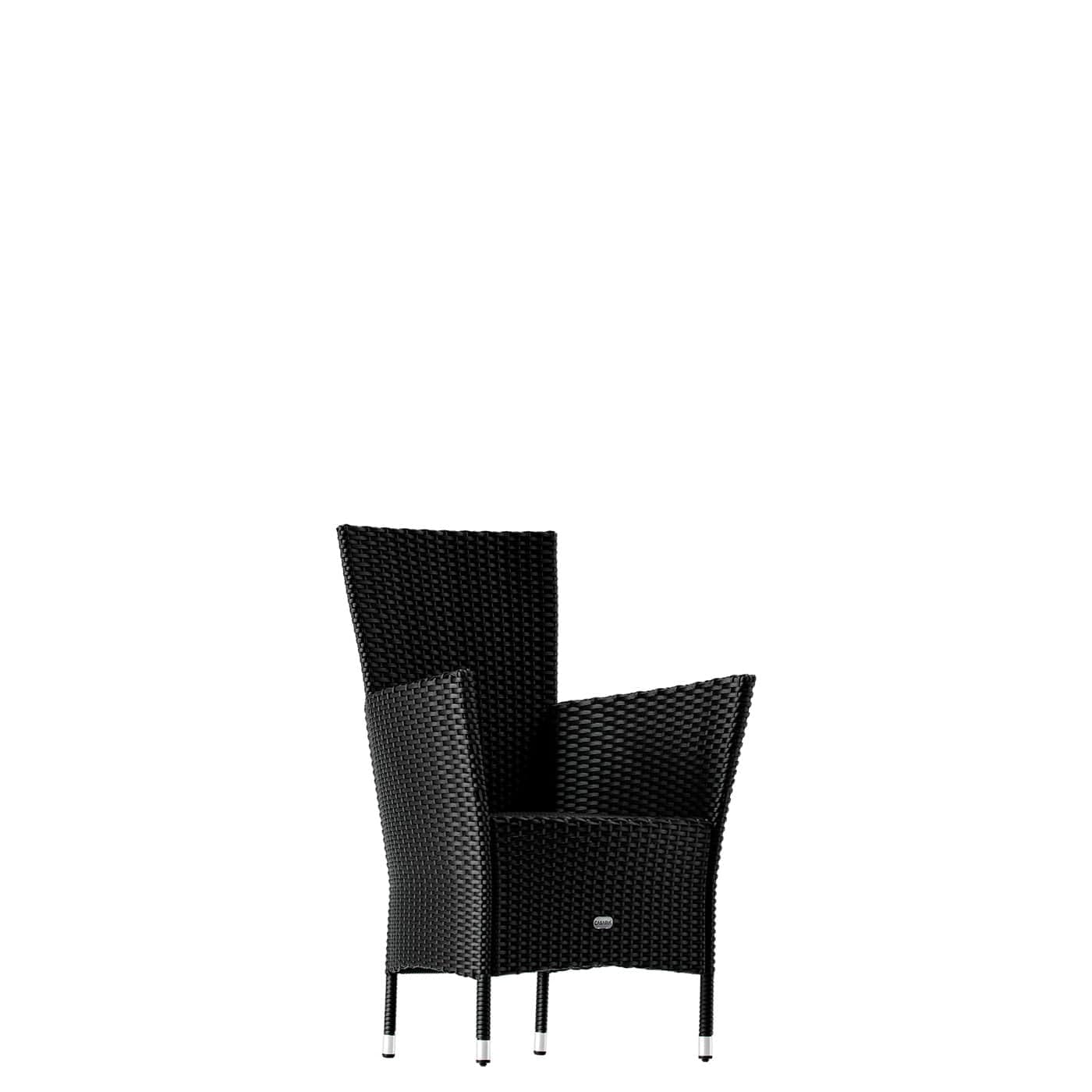 Casaria® Ensemble Salon de Jardin 5 pièces polyrotin Noir Set 1 Table + 4 chaises avec Coussins Bar de Jardin Exterieur