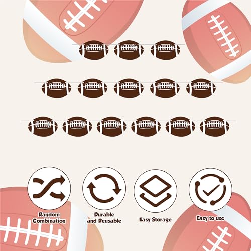 Image of OHOME Football Party Decorations for Super Game Bowl 2027 - Game Day Banner | Football Party Decorations Supplies Favors Indoor Outdoor - Birthday Hanging Backdrop Sports Theme Decor for Wall Home