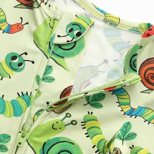 Image of Baby One-Piece Footies Long Sleeve Rompers 2-Way Zipper, Viscose from Bamboo Baby Bodysuit Clothes for Boys Girls