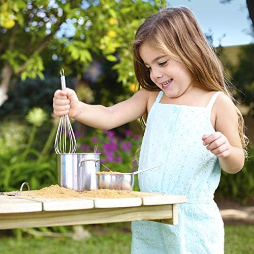 TP Toys TP612 Wooden Includes, Deluxe Mud Boys and Girls 3+, Kids Outdoor Playset with Water Pan, Sink, and Kitchen Accessories, Garden Pretend Play for Toddlers