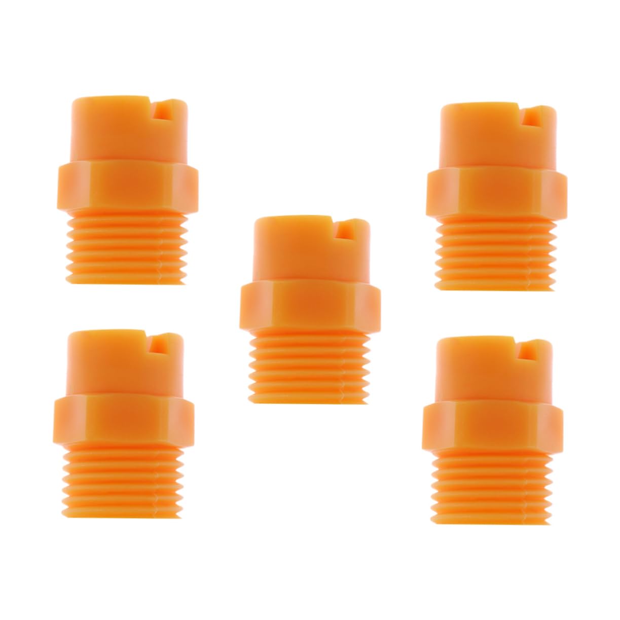VICASKY 5Pcs Yellow PP Sprayer Nozzle Fan Shape Connection for Efficient Home Cleaning Spray Angle for Washing Machines and Garden Use