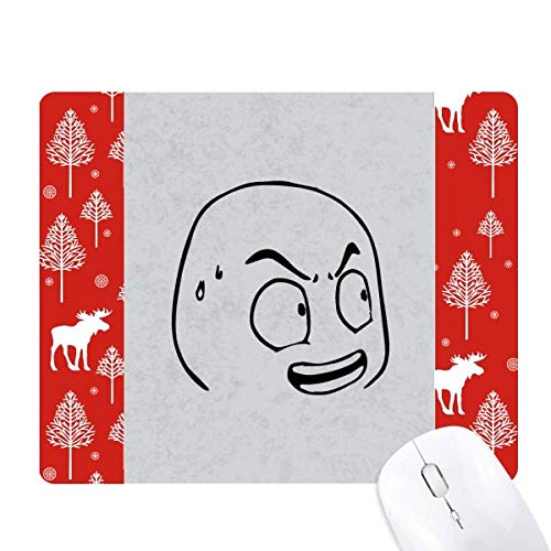 Souris Noël Woods forêt au motif smiley noir étonné et sueurs froides