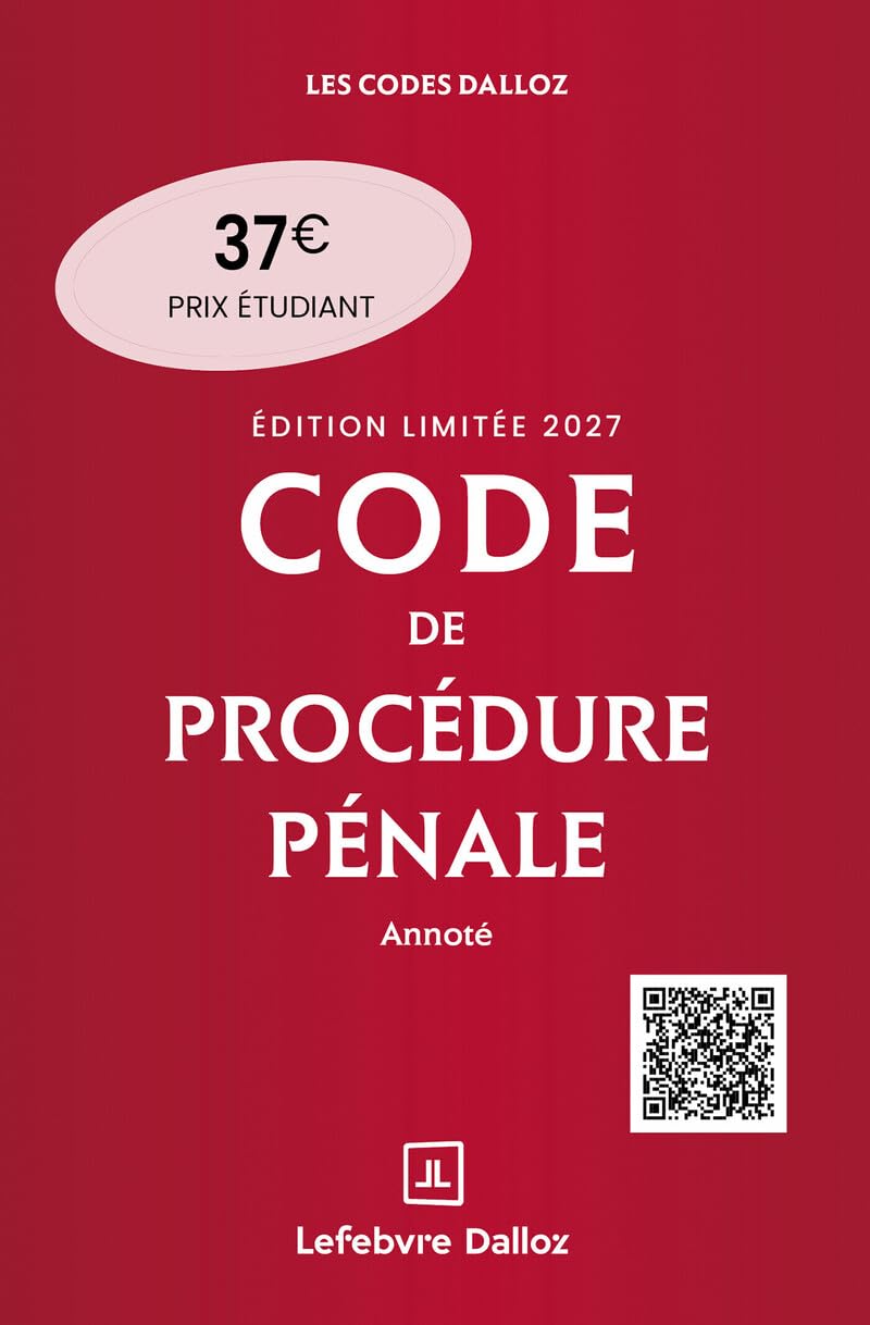 Code de procédure pénale 2027 annoté. Édition limitée. 68e éd.