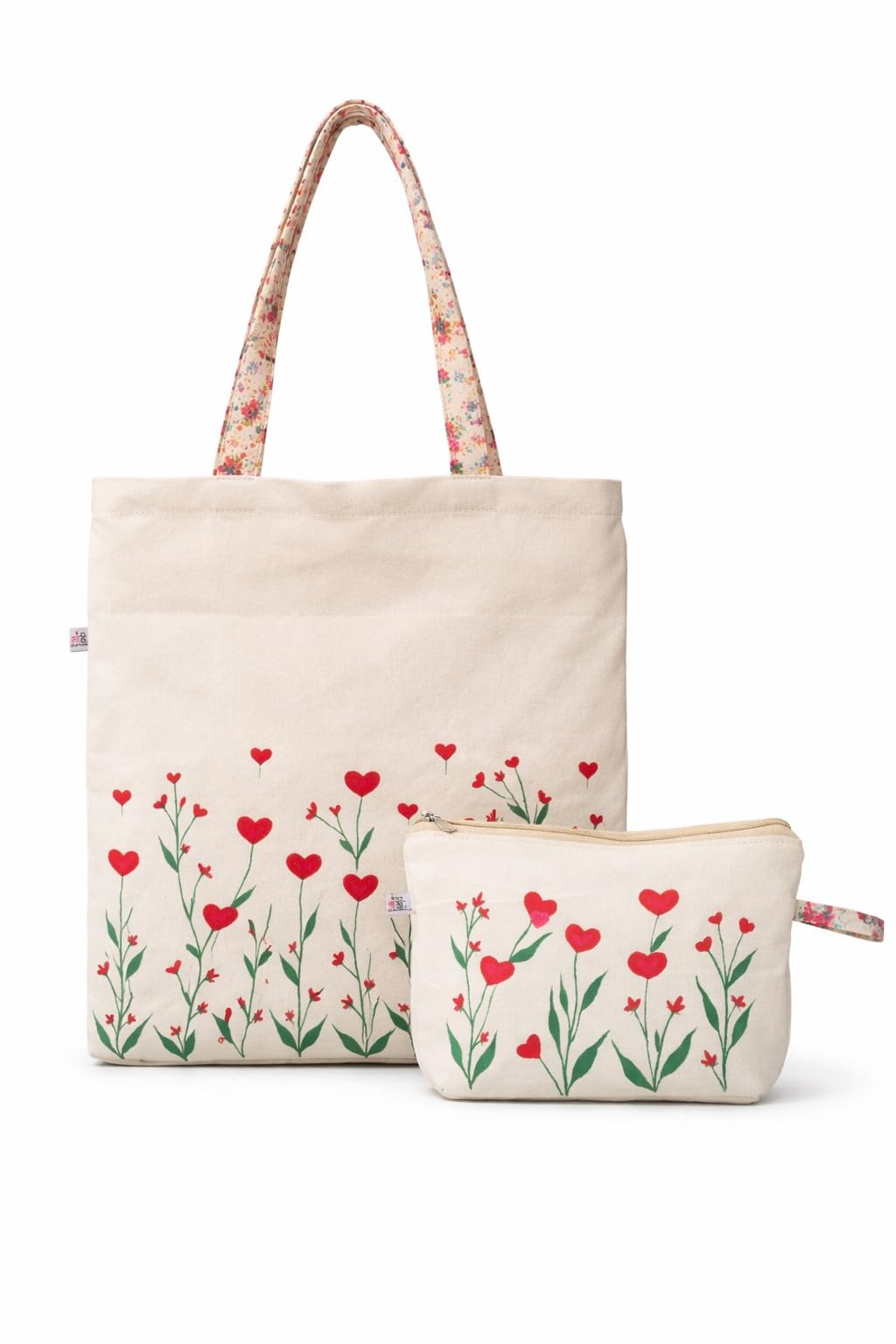 Women Cotton Canvas Tote Bag | Large Shoulder Bag for Shopping, Work & Travel | Reusable Grocery Handbag with Inner Pocket