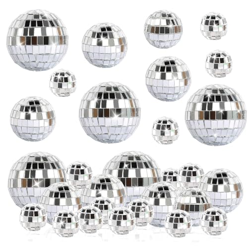 32 Pièces Boule à Facette, Boule à Facettes Boule Disco Brillant, Mini Boule Disco Mini Boule a Facette Boule Disco Deco pour Bar Fête Décoration de...