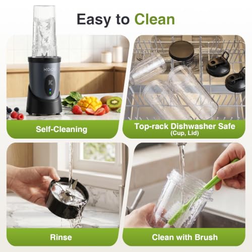 KOIOS Smoothie Blender Kitchen, 900W Personal Blenders with 3 To-Go Cups - image 6